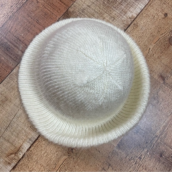 Vintage Made in USA Cotton bucket hat EVERITT Bowler Hat Cream - Picture 3 of 5